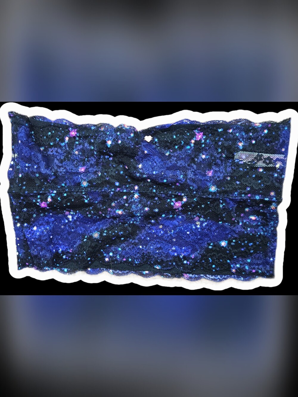 Galaxy Print Rhinestone Stretch Bandeau - Picture 3 of 3